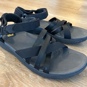 Black Teva Sandals size 10